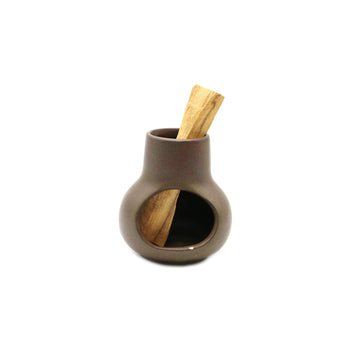 BROWN CERAMIC PALO SANTO MINI CHIMNEY