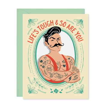 Tough & So Are You - Tattooed Fighter Encouragement Card(A2)