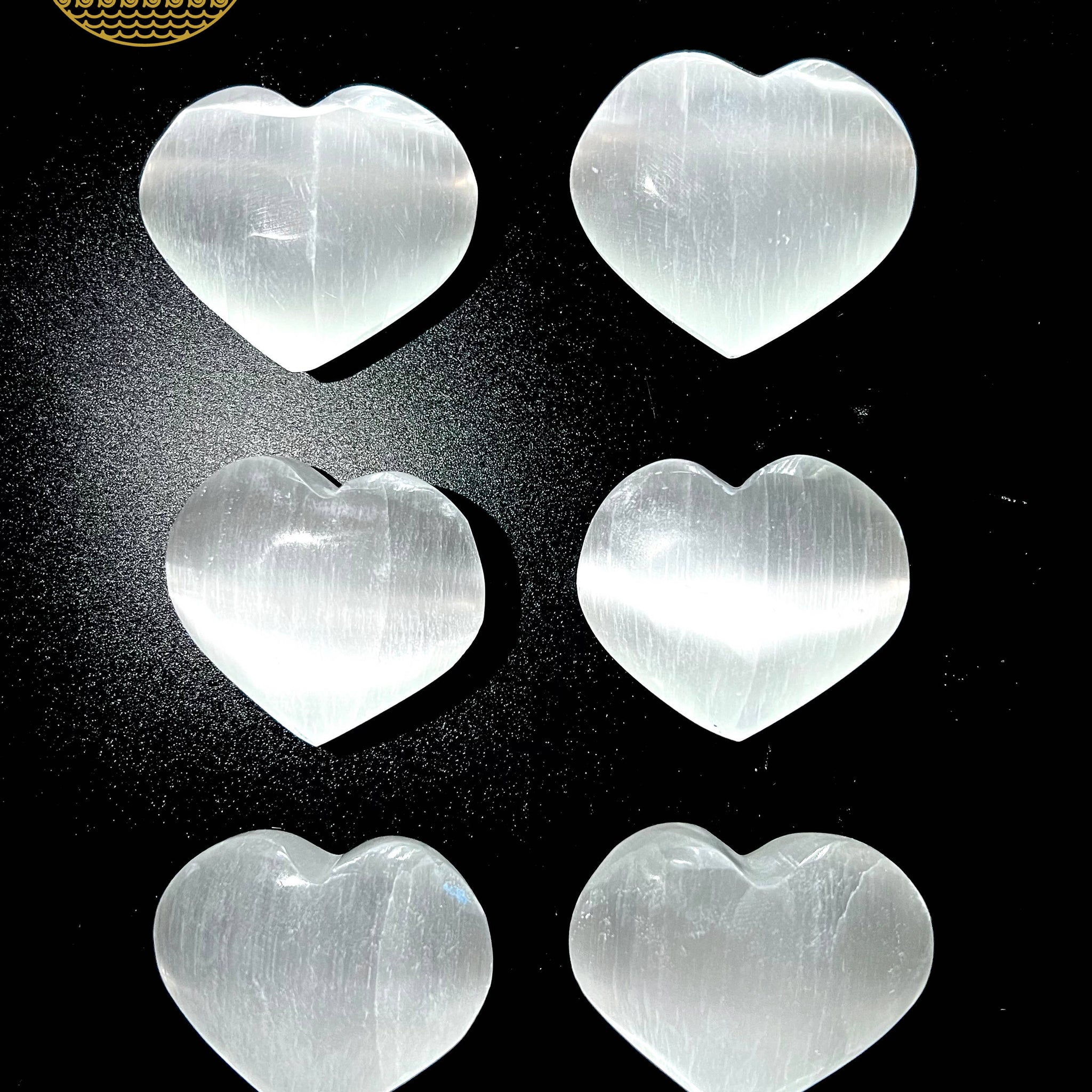 Selenite Crystal Hearts All Natural from Morocco (4-5 cm)