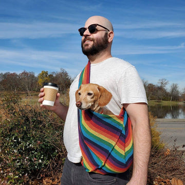 Dog Sling - Rainbow Woven